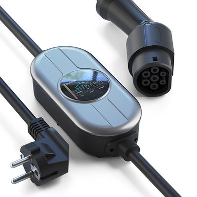 50/60Hz टाइप 2 पोर्टेबल EV चार्जर कंट्रोल बॉक्स AC 230V करंट एडजस्टेबल होम EV चार्जर के साथ