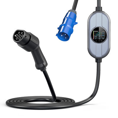 EV कार चार्जर टाइप2 IEC62196 16A पोर्टेबल EV चार्जिंग स्टेशन AC 250V