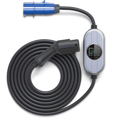 EV कार चार्जर टाइप2 IEC62196 16A पोर्टेबल EV चार्जिंग स्टेशन AC 250V