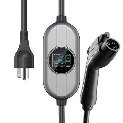 इलेक्ट्रिक कार ईवी चार्जर के लिए एलसीडी स्क्रीन IP65 सुरक्षा के साथ AC 250V टाइप 1 चार्जिंग स्टेशन