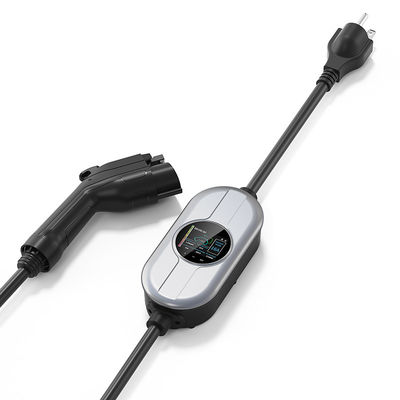 इलेक्ट्रिक कार ईवी चार्जर के लिए एलसीडी स्क्रीन IP65 सुरक्षा के साथ AC 250V टाइप 1 चार्जिंग स्टेशन