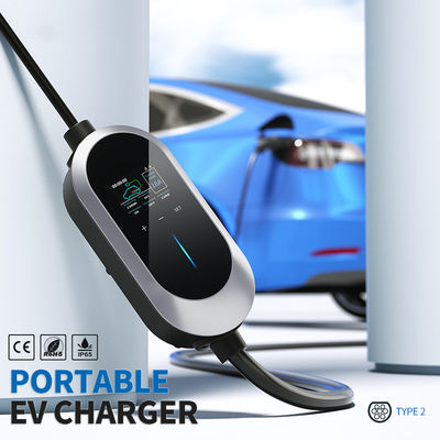 7.36KW टाइप 2 OEM/ODM EV फास्ट चार्जर, पोर्टेबल EV चार्जिंग स्टेशन, AC कार चार्जर