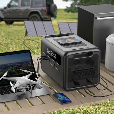 पोर्टेबल पावर स्टेशन सोलर जेनरेटर 2304Wh 2400W बैकअप LiFePO4 बैटरी