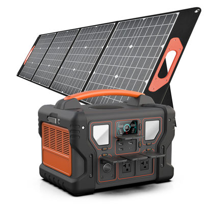1000W होम/आउटसाइड बैकअप पावर स्टेशन 1008Wh LiFePO4 बैटरी सोलर पैनल के साथ