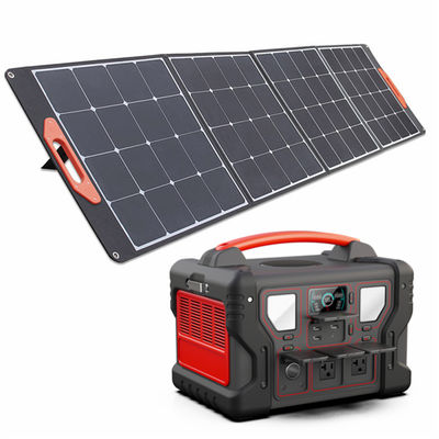 पोर्टेबल पावर स्टेशन जेनरेटर 300W से 1000W UL ली-आयन होम बैकअप बैटरी सोलर पैनल एलसीडी डिस्प्ले के साथ