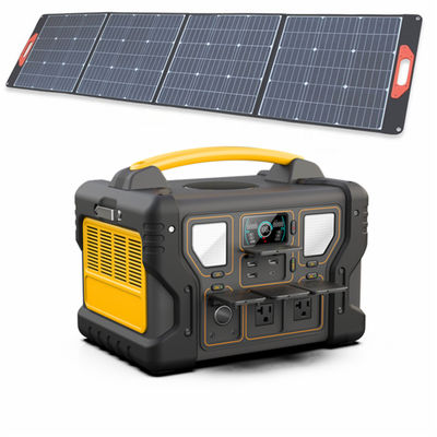1000W पोर्टेबल पावर स्टेशन 999Wh UL ली-आयन बैटरी बैकअप पावर सप्लाई सोलर पैनल के साथ