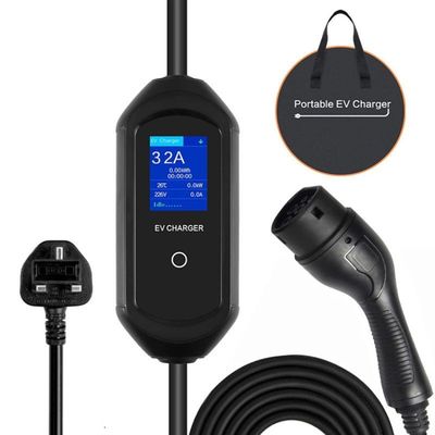 इलेक्ट्रिक वाहनों के लिए 7Kw 32A होम EV फास्ट चार्जर टाइप2 पोर्टेबल चार्जर